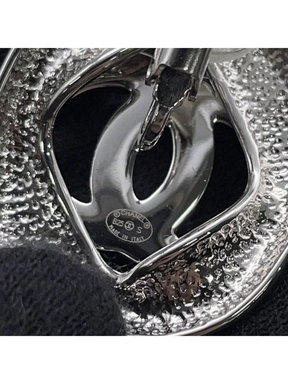 Chanel Earrings Rhinestone CC Logo